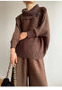 2 Pieces Sets For Women Beading Loose Shirts With Wide Leg Pants Female Elegant Clothing Spring Autumn 2DB2230