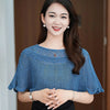 Short Outer Wear Multicolor Knitted Shawl Breathable Short Tulle Shawl Thin Coat Women
