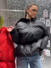 Elegant Cotton Warm Women's Jacket Autumn Winter Loose Full Sleeve Zipper Stand Collar Thicken Coats Waist Outwear Lady