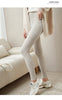 100% Merino Wool Striped Leggings Women's Winter Warm Knitted Tights Solid Color Women's Trousers