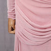 Women Clock Long Sleeve Stacked Ruched Bodycon Midi Maxi Long Dress Birthday Sexy Party Floor Length Dresses