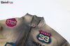 Tie-Dye 2 Piece Set Tracksuit Women Letter Print Zip Jacket+Waistband Puffy Skirt Matching Street Casual Vintage Suit