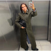 Solid Faux Woolen Maxi Coats Women Waist-cinching Single-breasted Shoulder Pad Lapel Overcoats Ladies Winter Streetwear