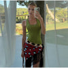 Women Chic Vacation Outfits Leopard Print Sheer Chiffon Shirt Casual Turn-down Collar Mini Dress & Detachable Scarf