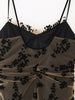 Jacquard Vintage V-neck Dress for Women Autumn Women Temperament Sling Slim Long Dress Female Bodycon Dress