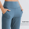 Women Loose Yoga Pants with Stretch Pockets Tapered Fitness Running Casual Jogger Sweatpants Pure Color Jagger Sport Trousers