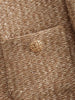 Women's Sequined Bomber Jacket Fall O Neck Long Sleeve Pocket Stretch Hem Sequins Jacket Coat Female Chic Outerwear