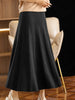 Women Autumn Winter Wool Skirt Long Pleated Skirt 100% Merino Wool Knitwear Grace Soft Dress Korean Style Skirt