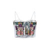 Women's Floral Printed Pants Set 3-pieces Blazer & Corset Crop Top & Wide-leg Pant Spring Chic Lady Party Outfits