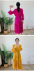 Spring Solid Pleated Dress Ruffle Edge V-Neck Long Sleeved with Belt Dresses Elegant Women's Clothing 6RG72391