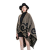 Fitshinling Auspicious Cloud Pattern Winter Shawls And Wraps Bohemian Fringe Oversized Womens Winter Ponchos And Capes
