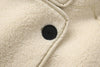 Women's Off White Lamb Wool Jacket Coat Harajuku Long Sleeve Teddy Coats Vintage Oversize Outerwear 2000s Clothes Winter Autumn