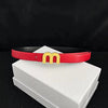Thin 2.5cm Belts for Women Girls Waist Belt Cowhide Leather MetalBuckle Belt Leisure Dress Jeans Waistband