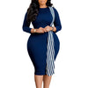 African Dresses For Women Autumn Dashiki Bodycon Midi Dress African Clothes Elegant Dresses Ladies Africa Clothing