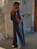 Women's Long Jackets V-neck Striped Oversized Woolen Thicken Coats Autumn Female Full Sleeves Loose Jacket Autumn Outerwears
