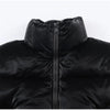 Women Hooded Thicken Warm Cotton Jacket Zipper Glossy Snow Winter Loose Female Coat Lace Up Casual Down Puffer Outwear