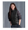 Women Down Vest Thermal Warmth Lightweight 90 Percent Down Fill Slim Fit Stand Collar Layering Solid Color