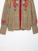 Women's Jackets Coats Autumn Striped Floral Embroidery Jacket Women Coats Vintage Female Outerwear Chic Tops