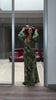 Animal Print Wrap Maxi Dress V Neck Sleeve Twist Waist High Slit Long Gowns Women's Resort Vacation Party Robes