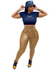 Women Faux Leather Zipper Splicing Pants Leggings High Waist Pencil PU Trousers Draped Streetwear Pants
