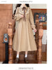 Art Mori Girls Long Dress Autumn Winter Basic Wear Retro Vintage Japan Style Doll Neck Cute Sweet Ribbon Bow Tie Corduroy Dress