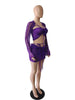 Women Sexy Dancing Dress Set Women's Beaded Knitted Sweater Three Piece Set Looking
