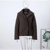 Stand Collar Cotton Jackets For Women Casual Long Sleeve Side Lace Up Coats Lady Winter Street Warm Chic Outerwear