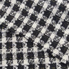Classic Checkered Tweed Women's Suit Set 2 Piece Long Blazer and Straight Skirt Single Breasted Casual Business Office Outfit