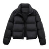 Y2K Retro Women's Winter Parkas Thickend Warm Short Down Cotton Jacket Streetwear Stand Collar Puffer Bread Parka Coat
