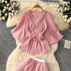 Elegant Rhinestone Pleated Skirt Sets Slim Party Club Vintage Dress American Women Clothes Two Piece Set 9R3018