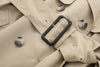 Women's Autumn Slim Trench Coats Solid Turn-Down Collar Long Sleeves Belt Decoration Double Breasted Female Coats