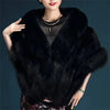 White Imitation fox fur Shawl Women's cloak Dress Cheongsam Fur cloak Jacket Women's Thick Shawl Mink fur Versatile