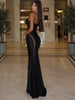 Patchwork Sexy Sheer Lace Women Maxi Dress Spaghetti Strap High Waist Dress Winter Skinny Elegant Party Evening Dress