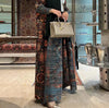 Pleated Print Foldable Collar Women's Long Sleeve Trench Coat Winter Original Design Cardigan Coat