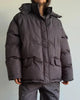 Striped Cotton Jacket Two‑piece Set Women Hooded Zip‑up Coat Wide‑leg Pants Suit Autumn Winter Daily Commute Outfit