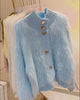 Women Fur Faux Knitted Cardigan Sweater Jacket Korean Style Womens Sweaters Autumn Women's Clothes Knitwear V Neck Knit