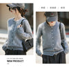Winter Women's Clothing Tops Brushed Wool Cardigans O Neck Yellow Warm Causal Sweater Soft Solid Knitted Coats B1713005