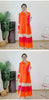 Striped Contrast Color Pleated Dress Women Lapel Flare Sleeves Single Breasted Loose Long Dresses Spring 2AA4365