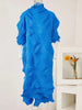 Spring Pleated Dress For Women Loose Fold Turtleneck A-Line Vintage Long Dresses Lady Elegant Clothes Tide 2Aa6000