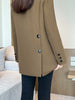 Women Autumn and Winter Blaze Black Cotton Lined Warm Suit Jacket Women's Korean Street Bombing Suit Coat