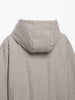 Autumn Women Plaid Hooded Cropped Jacket Zipper Drawstring Hem Long Sleeve Loose Casual Outerwear Lady Outfit