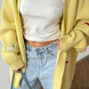 Fall Winter Sweater Women Loose Cardigan Dachshund Embroidery Cute Sausage Long Sleeve Jacket Coat Casual 58917