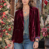 Elegant Women Blazer Gold Velvet Short Tops For Women Casual Long Sleeve Solid Small Suit Jacket