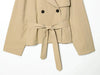 Holiday Casual Chic Women Short Trench Coat Double Breasted Sashes Jacket Trench Spring Sumer Office Trench