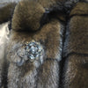 Brown Hooded Women's Faux Mink Fur Coat Thick Autumn Winter Chic Cardigan Mid Length Loose Warm Jackets 2DB4632