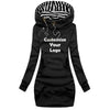 Customized Women Sweater Dress Long Sleeve Hoodie Dress Autumn Winter Casual Slim Sweater Hoodies Dress