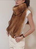 Brown Fluffy Faux Fur Jacket Women Lapel Long Sleeve Loose Warm Coat Winter Lady High Street Outerwear