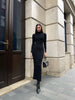 Autumn Winter Women Knitted Long Sleeved Sweater Dress Sexy Slim Fit Striped High elasticity Female Vestidos Sweater Out