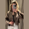 Casual Knitted Women's Coat Stand Collar Zippers Loose Full Sleeve Lady Sweater Autumn Winter Female High Street Coats