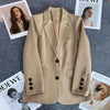Elegant Office Lady Blazers for Women Long Sleeve Single Button Blazer Coats Female Top Suit Jackets Outerwears